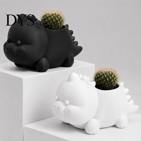 Personalisierte Feiertagsgeschenk 3D-gedruckter Dinosaurierförmiger Sukkulententopf, Niedlicher Pflanztopf für Kleine Zeichentier-Dekoration Kaktus Mini-Pflanzen, Dekorativ