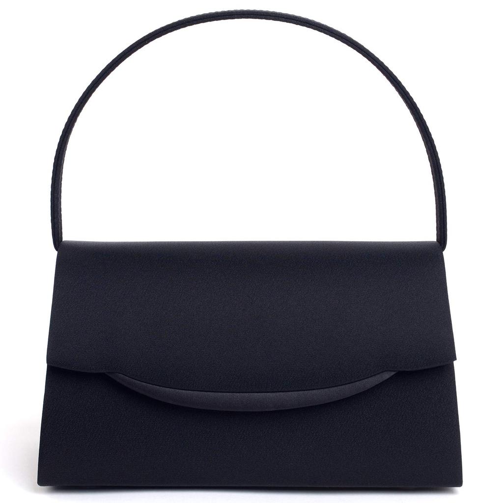 Aurora Black Formal Bag with a Satin Top, Water-Repellent, and Large Design. Perfect for Weddings, Funerals, Entrance Ceremonies, Graduations, and