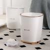 Trash Can with Lid Press Type Dustbin Kitchen Bathroom Waterproof Trash Bin Food Waste Recycle Toilet Wastebasket Garbage