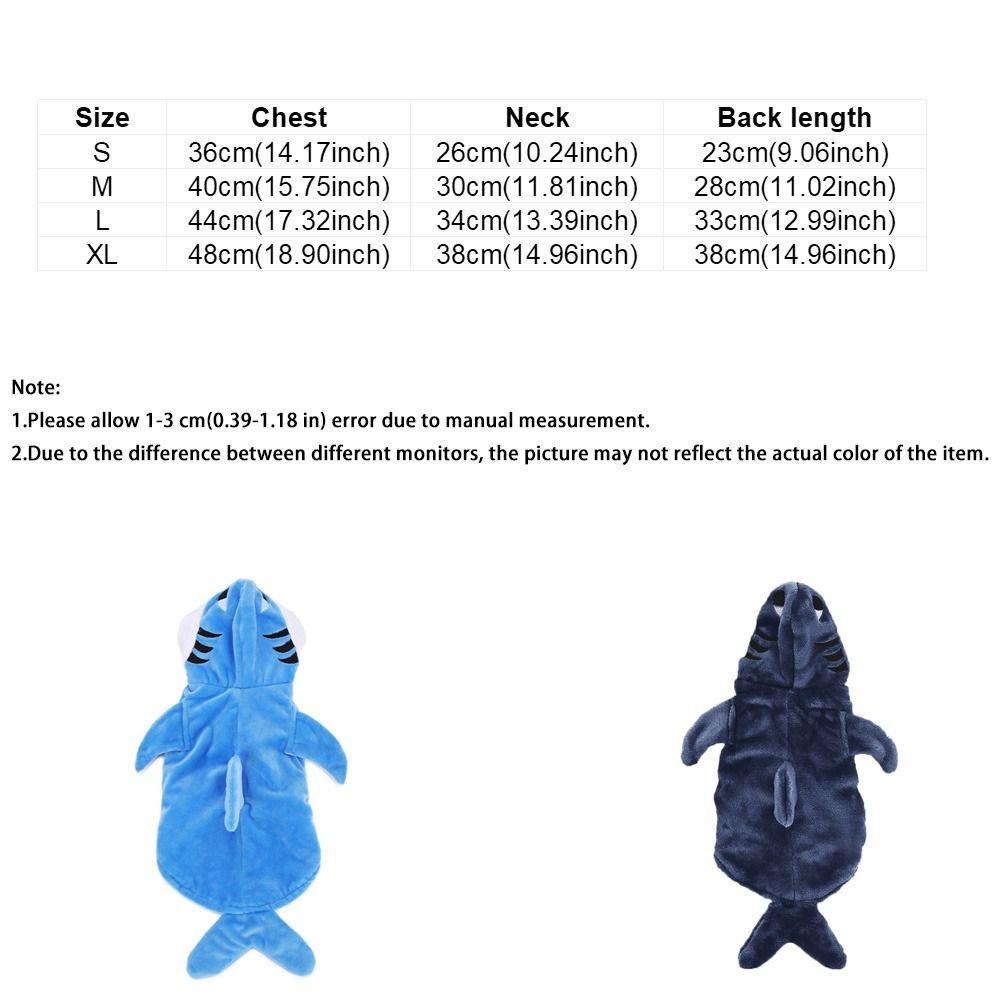 Warm Animal Dress Up Outfits Fleece Dog Cosplay Apparel Pet Shark Cosplay Costume  Pet Dress Up