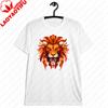Vibrant Fire Lion Head Graphic Tshirt Retro Wild Animal Art African Lion Unisex Cotton Tee Unisex Crewneck Cotton Short Sleeve