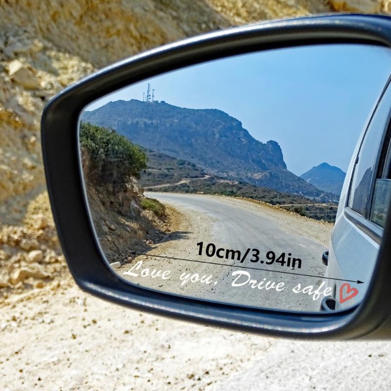 Rear View Mirror Plastic Decal Car Sticker Self Affirmations Love You Drive Safe Decal Easy to Apply Car Sticker Removable