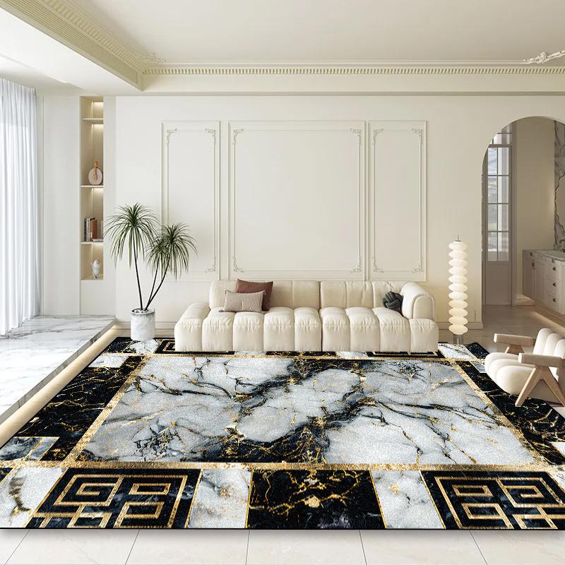 Moderní luxusní velký koberec pro dekoraci obývacího pokoje Domácí abstraktní koberce Protiskluzové koberce do ložnice Koberce do salonku Snadno čistitelná podložka pod stůl