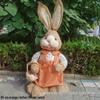 Pastoral Large Peter Rabbit Straw Woven Craft Ornament - Cute Christmas & Halloween Gift