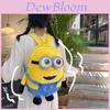 Rugzak met grote capaciteit en pluche Minion-print voor meisjes - schattige cartoon schooltas