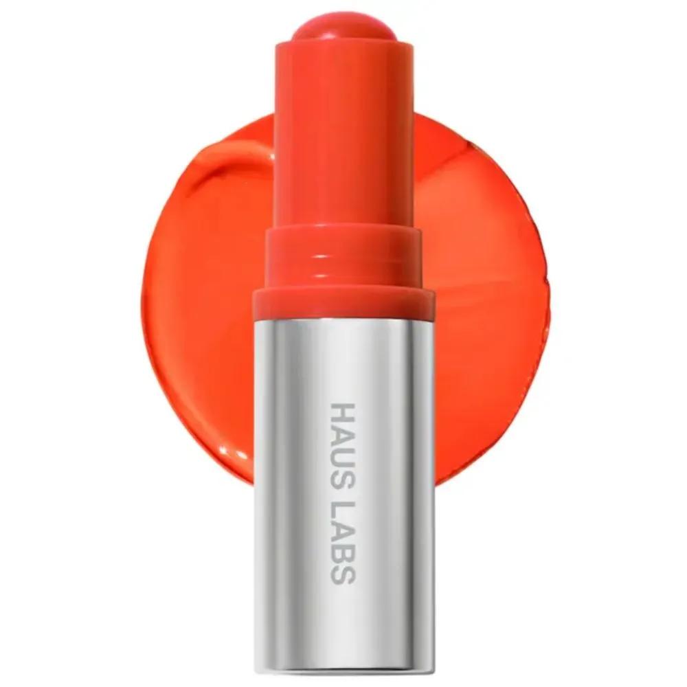 HAUS LABS Color Fuse Glassy Lip Cheek Blush Balm Stick 5g Glassy Tangerine