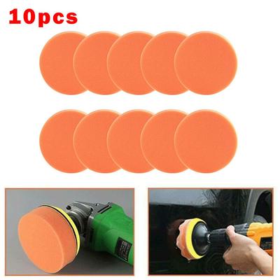 Orange Sponge Polishing Pad Roundness 100% Brand New 10PCS