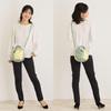 0655 Crossbody Shoulder Mini Tote Bag Balloon Baby Lou BR Crumpley [Rootote] -2tone (01 Mint/Yellow)