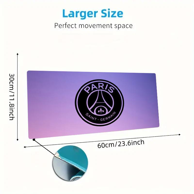 Paris Saint-Germain F.C Print Cushion Non-slip Laptop Tablet Big Mousepad XXL Mat Mini PC Playmat With Lock edge