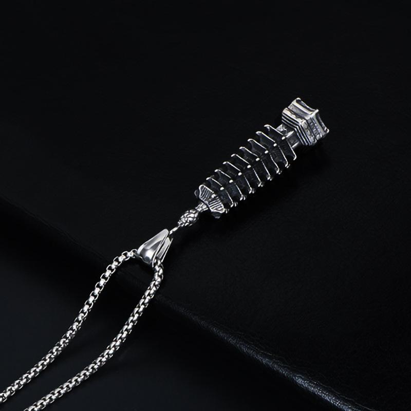 Jewelry Titanium Steel Pagoda Pendant Punk Retro Trendy Men Hexagonal Pagoda Titanium Steel Pendant