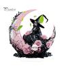 Cute Witchy Desk Accessories Halloween Dark Style Table Decorations, Acrylic Pink And Black Gothic Centerpiece, Fashionable Store Window Ornaments