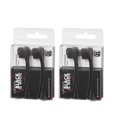 Prox Sonic Electric Toothbrush Black Is White Replacement Brush Heads Packs X 4 (2 2) [Total Brushes]