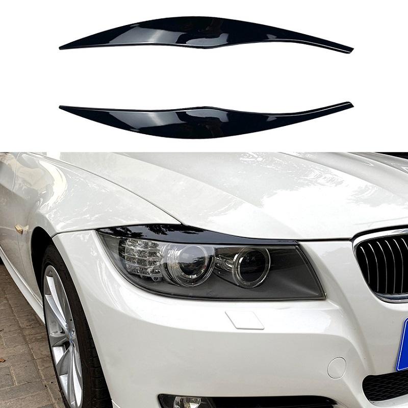 Auto Styling Car Headlight Eyebrows Headlamp Eyelid Cover Trim For BMW 3 Series E90 E91 Sedan 320i 330i 2005-2012