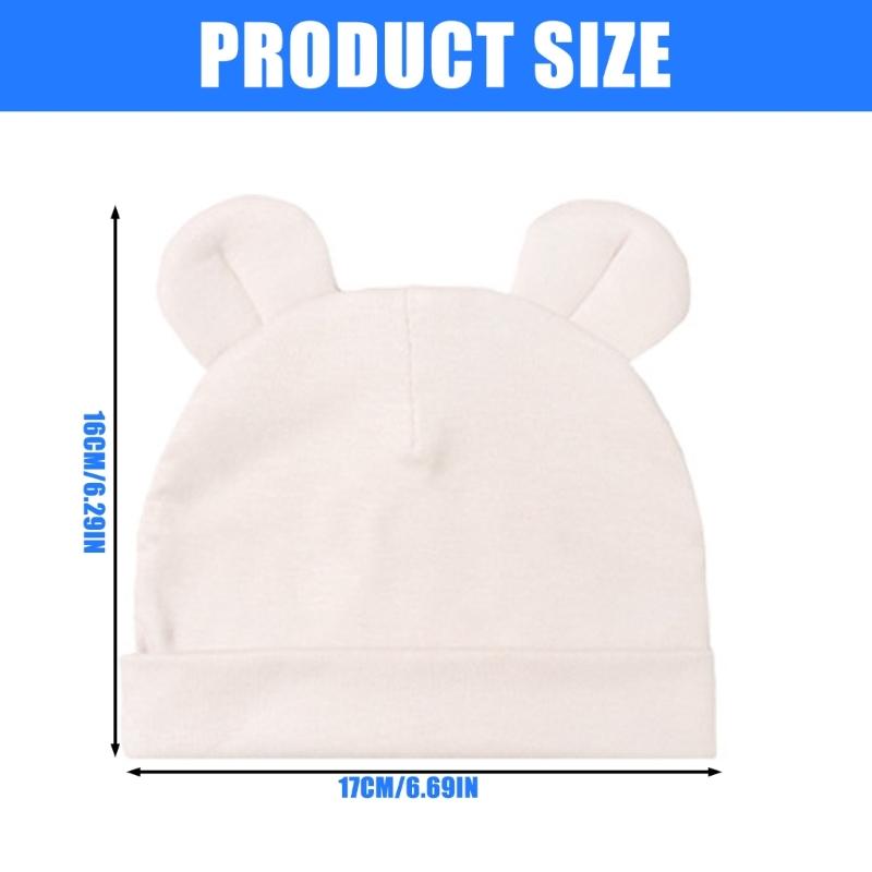 6pcs Infant Beanies Hats Breathable Cotton Spring Hat Newborn Hospital Hat Suitable for Newborns Aged 0 To 2 Months