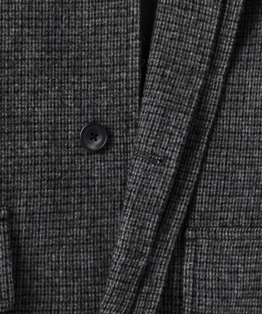 Musinsa Standard Wool Blend Tweed Oversized Half Balmacaan Coat [Grey]