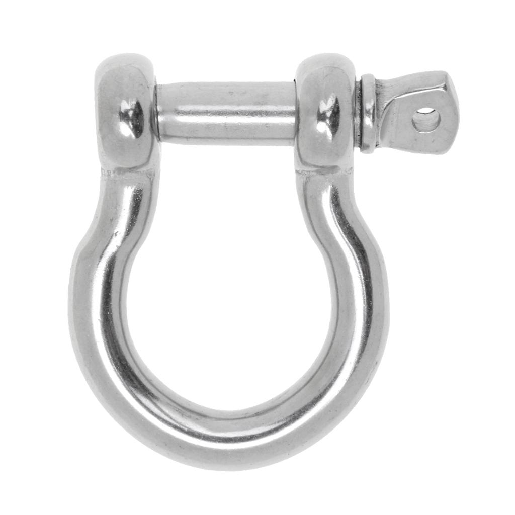 Shackle Stainless Steel Chain Connector Round , Silver, 12mm