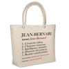 Beach Bag - PLANETEE - Insulated Jean-Bernard Definition - Natural Cotton - Large Capacity - Printed In France