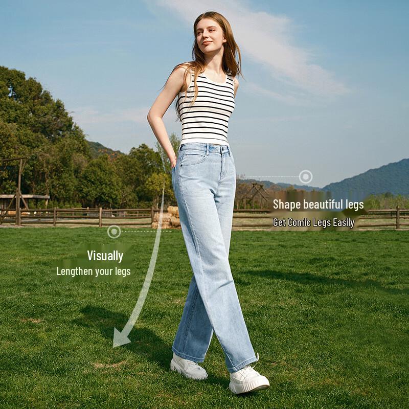 Navigare Women's Loose Straight-Leg Denim Jeans