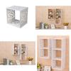 Creative Wall Mount Organizer With Wooden Panels For Bedroom Storage And Decoration