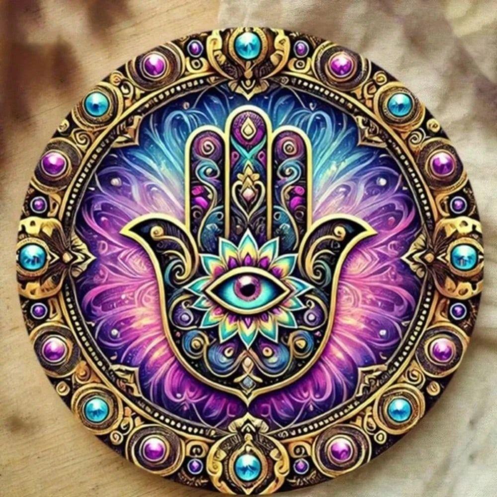 Tin Painting Metal Art 20x20cm Handmade Wall Decoration Unique Home Decor Gift