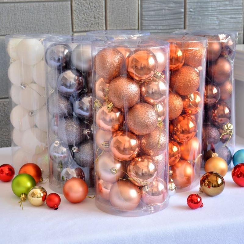 5cm Christmas Ornament Set: Electroplated Plastic Hanging Balls