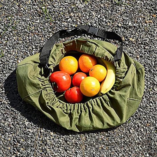 Picking Storage Bag with Adjustable Straps Orchard Picking Bag Tear-Resistant Outdoor Foraging Bag for Fruits Vegetables
