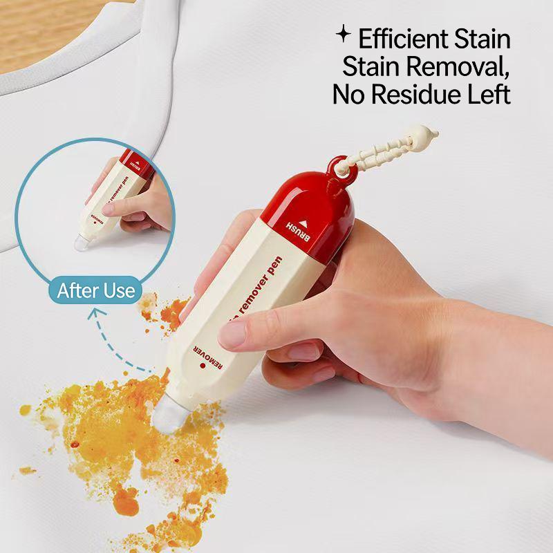 Portable Stain Remover Pen Double Ended Cleaning Brush Quick Action for Clothing Jeans Uniforms Home and Journey