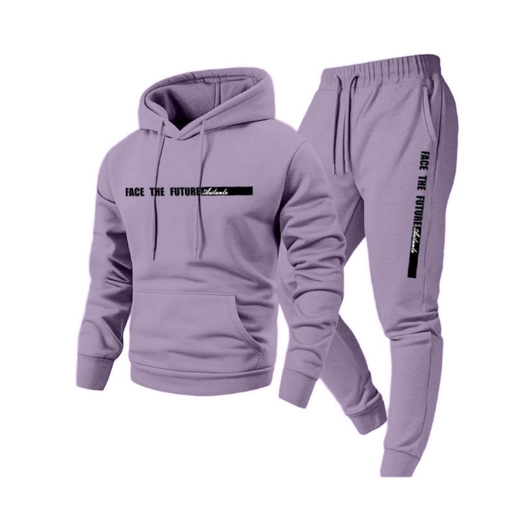 Herren Kapuzenpullover und Jogginghosen Set Lässiger Langarm Pullover Trainingsanzug mit Aufdruck Buchstaben Design für den Alltag