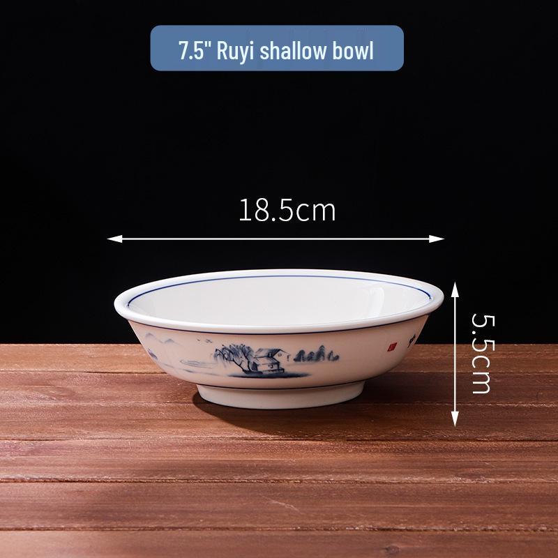 Large High-Footed Ceramic Soup & Noodle Bowl