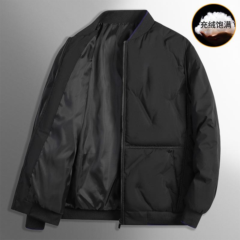 Quality light luxury down jacket men's light and thin short medium business men's baseball collar jacket dad jacket tide