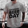 International Beer DAY Graphic T Shirt for Men Summer Short Sleeve Tees Male Drinking Party Oversized Y2k Clothes Streetwear