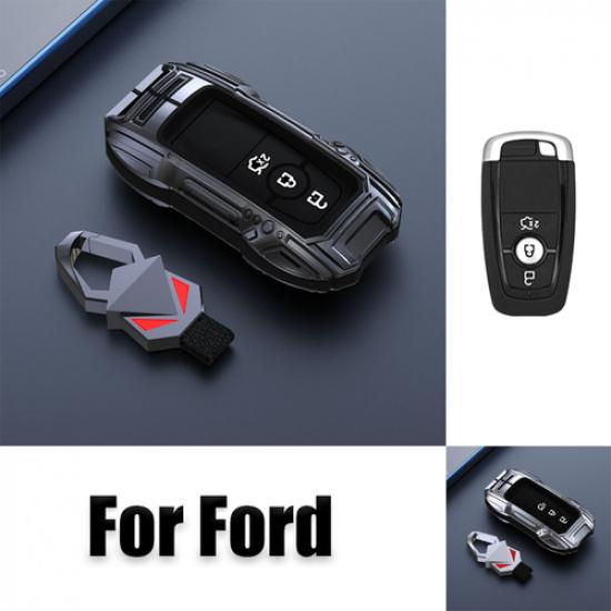 Zinc Alloy Silicone Car Key Case Cover For Ford F-250 F-150 Edge Mustang Fusion