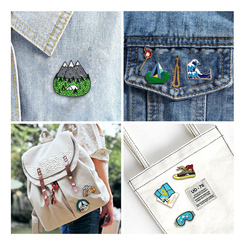 11 Enamel Pin Metal Badge Fashion Accessories for and Decorative for and Bags Badges, Pins, Women, Men, Youth, Clothes, Hats, Backpacks, (Go Wild)