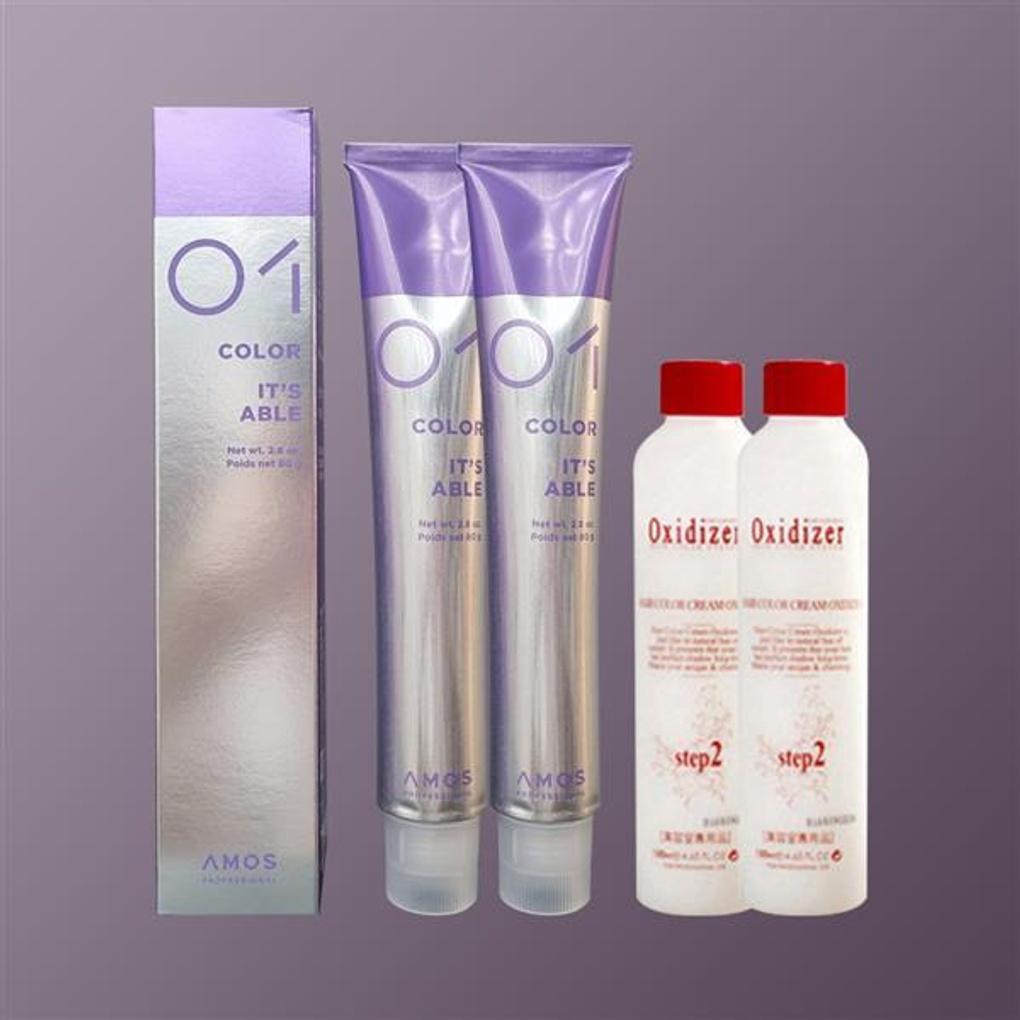 Amos It's Able Hair Dye Lavender Beige 2 X + Oxidizer 2 X