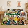 Coperta di Flanella 3D con Stella Cantante Billie Eilish Morbida Calda Plaid per Camera da Letto Soggiorno Letto Viaggio Campeggio Picnic Regalo