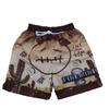 Gender-Neutral American Graffiti Post-Apocalyptic Quick-Dry Mesh Shorts: Trendy, Loose-Fit, Above-Knee, Plus-Size Basketball Style.