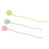 3Pcs Cat Plush Ball Interactive Cat Fuzzy Chew Balls with Bells for Indoor Cats Kitten Pure Color