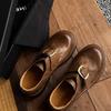 American Girl Retro Leather British Style Platform Small Leather Shoes Women's Belt Buckle One Pedal Women's Single Shoes Loafers Women's