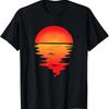 Aesthetic Sunset Sea Reflection Abstract Art Summer Sun T-Shirt