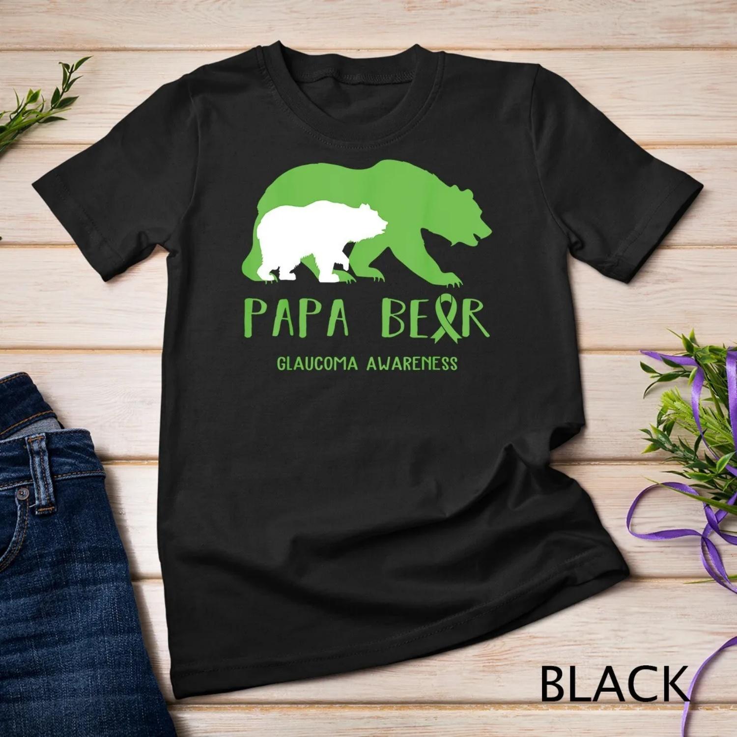 Papa Bear Glaucoma Awareness T Shirt S