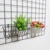 Nordic Wrought Iron Grid Hanging Basket Ornaments Photo Bathroom Wall Panel Display Shelf Kitchen Storage Rack Home Office Decor
