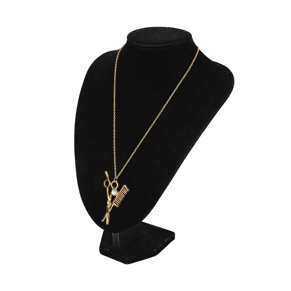 Sax Kam Hänge Halsband Legering Sax Kam Prydnader Utsökt Hår Stylist Hänge