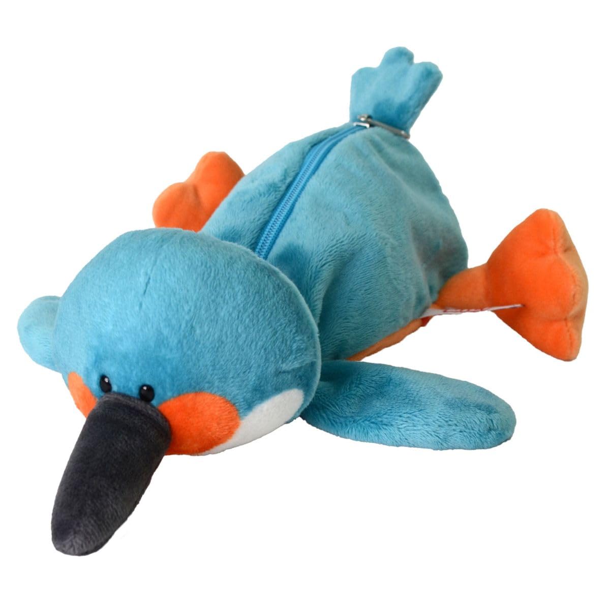 

Kingfisher Figure Pen Plush Pencil Blue [NICI] Pouch, Pouch, Case, синий