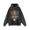 Oversized Streetwear Dog Print Hoodie Unisex Heavyweight Cotton Long Sleeve Pullover Winter Casual Wear