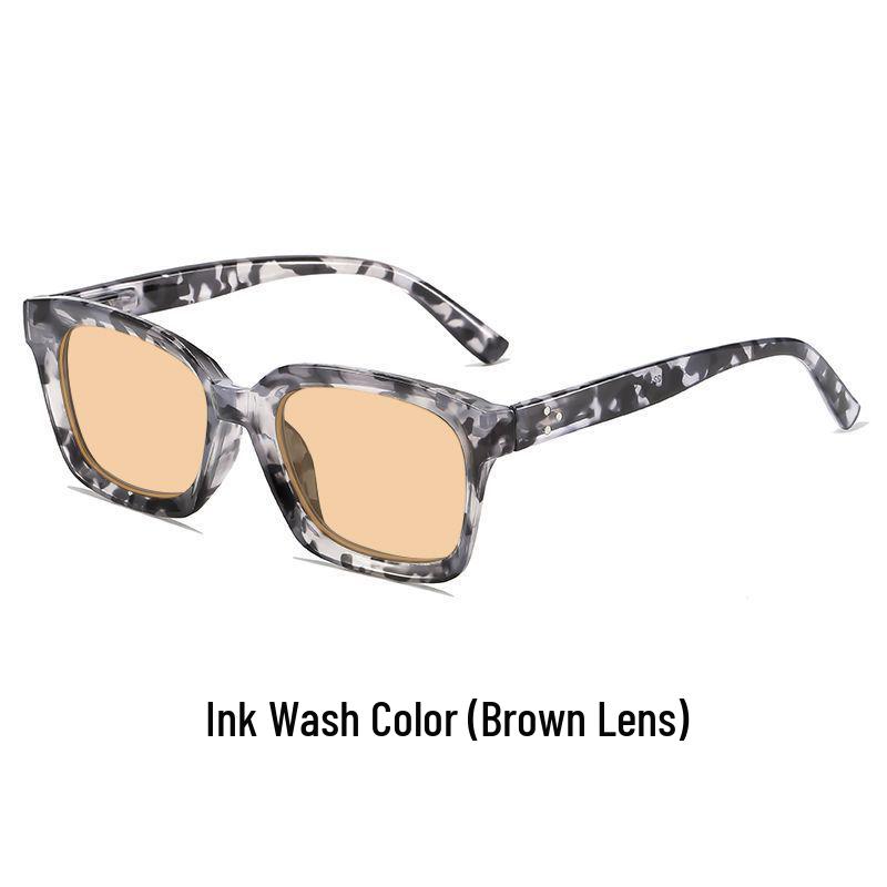 Unisex Large Frame Night Vision Anti-Blue Light Glasses with Spring Hinges