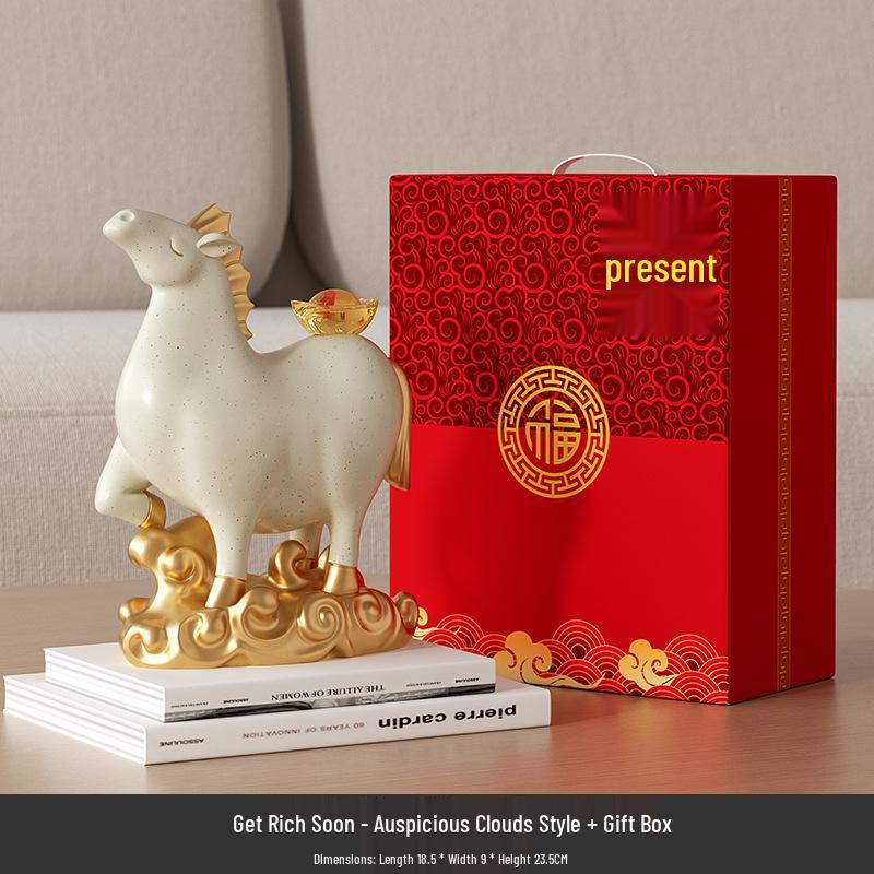 

Zodiac Wealth Ornaments: Desktop and Wine Cabinet Decor for Home or Office