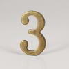 D-Shaped Imitation Gold Metal Address Number Plate
