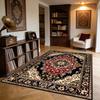 Red Black Vintage Persian Non-slip Fluffy Rug Decoration Locker Room Stain Resistant Mat Large Area Short Velvet Sofa Carpets