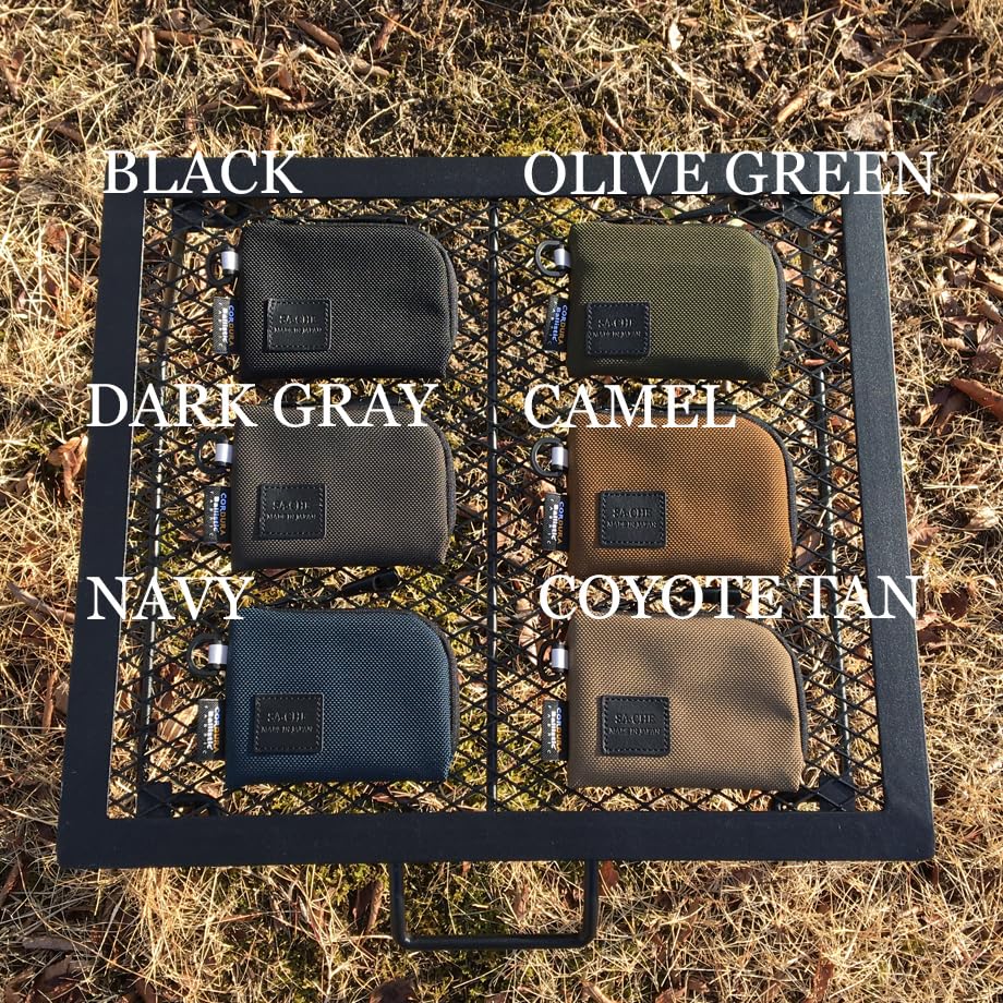 Cordura Outdoor UL Mini Portfel Wykonany w Kompaktowym Składanym na Pół Formacie na Banknoty i Monety Lekki Naszyjnik Popularny na i Wędrówki SA-CHE Ballistic® Plus, Japonia, Portmonetka,