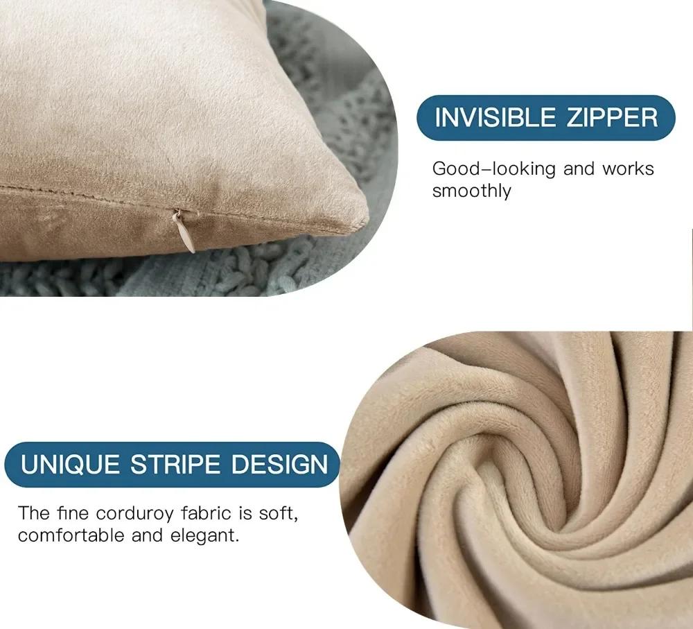 Super Soft Velvet Pillow Cover Stretch Throw Pillowcase for Sofa Bed Decoration Backrest Cushion Cover Home Decor 1pc Squard